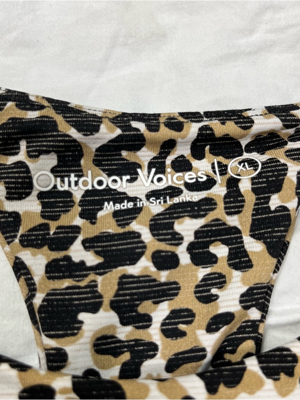 Outdoor Voices Move Free Leopard Print Sports Bra Women's Size XL - Picture 6 of 11